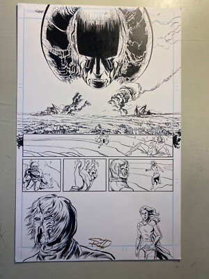 ORIGINAL HARK COMIC ART PAGE  by SCOTT REED BEYOND FORWARD COMICS 2022