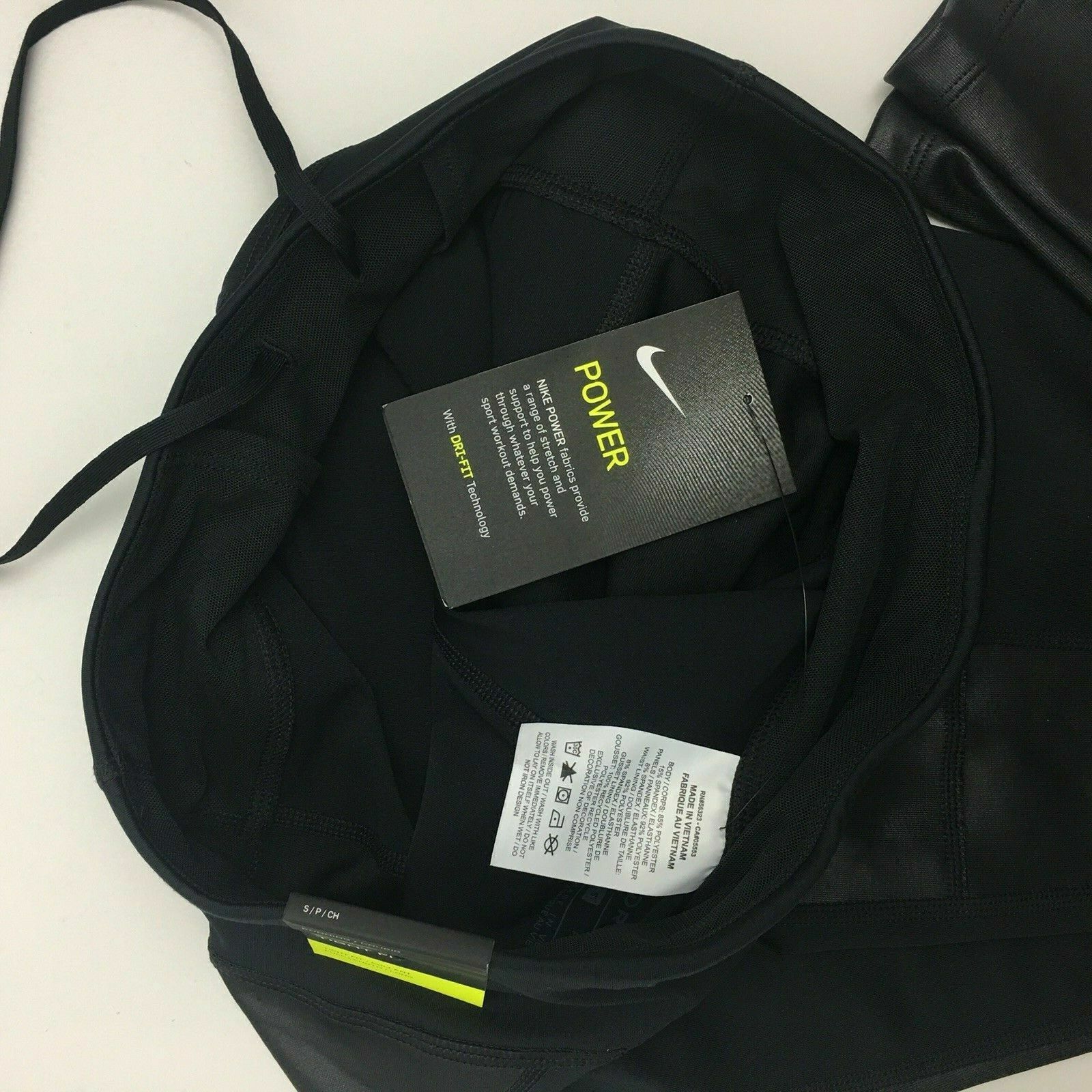 NEW Nike Women's Tights Power Full Length Zip Pocket Tight Fit Triple