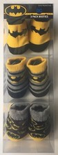 DC COMICS BATMAN LOGO 3 PACK BOOTIES 0-6 MONTHS WARNER BROTHERS BABY SOCKS