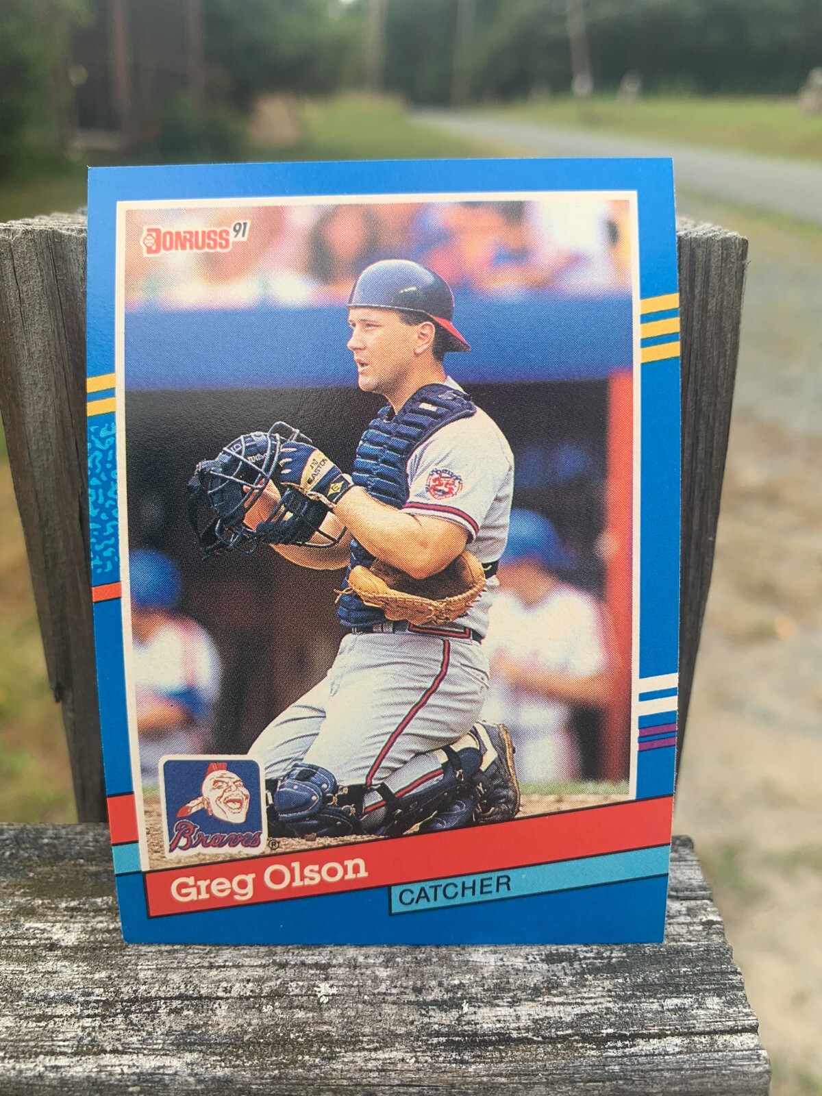 1991 Donruss Baseball Card Atlanta Braves Greg Olson