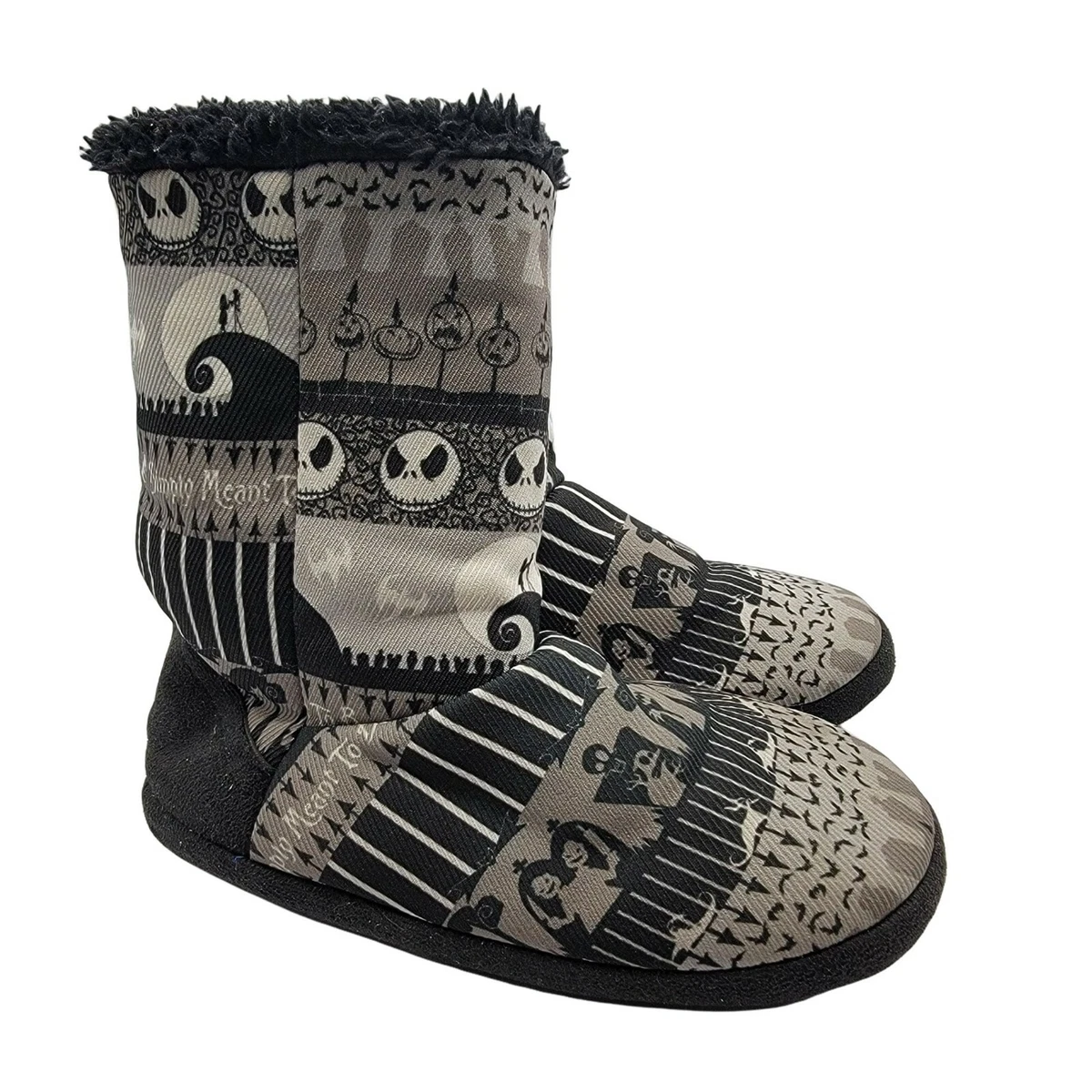 Disney The Nightmare Before Christmas Jack Fair Isle Slipper Boots Kids XS