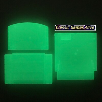 Glow in the Dark Case Cartridge Shell Replacement   NES, SNES and N64