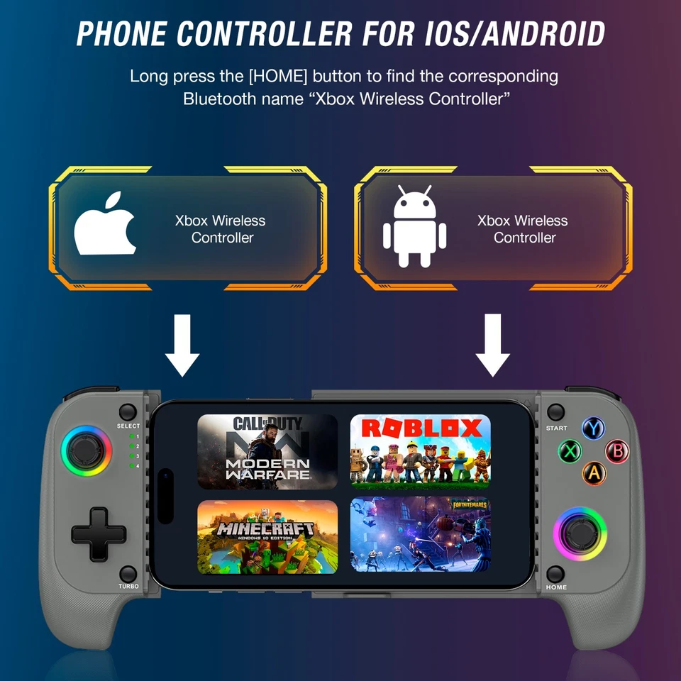 For iPhone/Android with Hall Joystick Wireless Mobile Phone Gaming Controller - Image 2 of 4