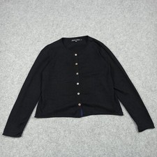 Cardigan Gudrun Sjoden Taille S En Coton Bio Gris Foncé Tricoté