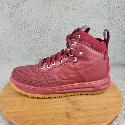 Mens Size 9- Nike Lunar Force Duckboot Team Red Gum Soles Shoes