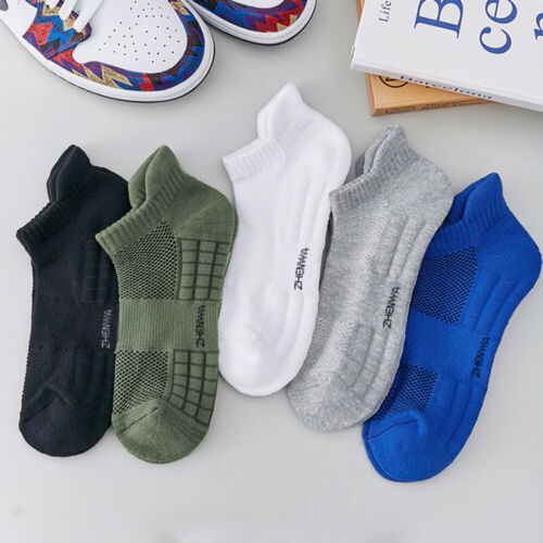 3 Paires De Chaussettes En Coton Pour Hommes Coupe Moyenne Quart De Cheville ~ - Picture 2 of 18