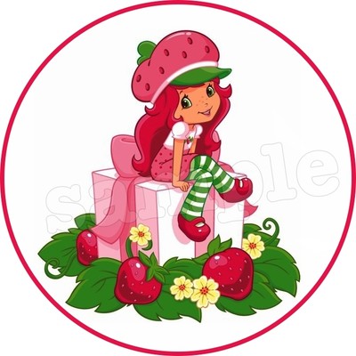 Greeting Cards Party Supply Charlotte Aux Fraise Decoration Gateau Disque Azyme Comestible Anniversaire cm Other Gift Party Supplies Home Garden