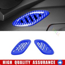Cubierta de ventilación de salida de aire L&R del tablero de instrumentos para Chevrolet Trax 2023-25 fibra de carbono azul