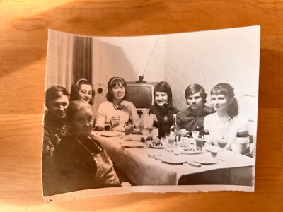 1960s Teenagers Old woman Young woman Soviet photo Vintage photo