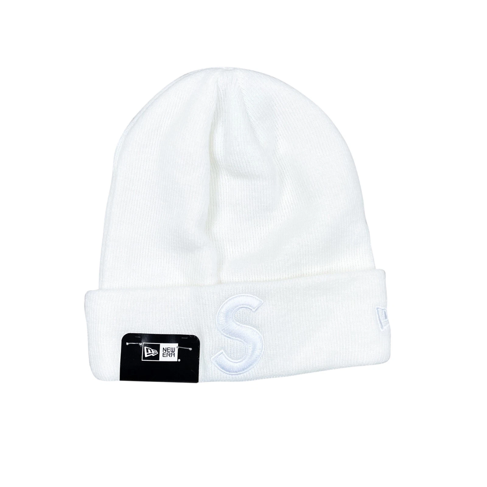 Bonnet blanc avec logo Supreme x New Era FW17 S