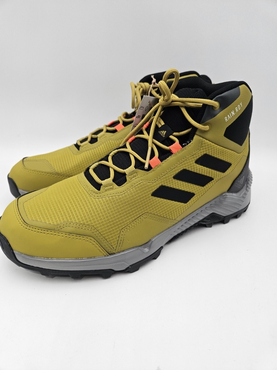 New Adidas Mens Eastrail 2.0 Mid Rain.Rdy Hiking Shoes Color-Green Size-12