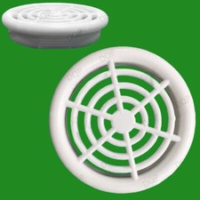 20x White Vivarium Reptile Push Fit Round 48mm Air Vents, 44mm Hole, Ventilation
