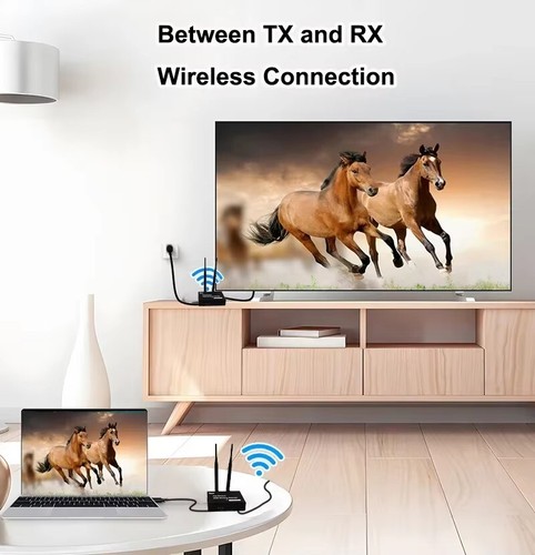 200M Wireless Display Adapter HDMI Extender Audio Video Transmitter and Receiver - Picture 3 of 16