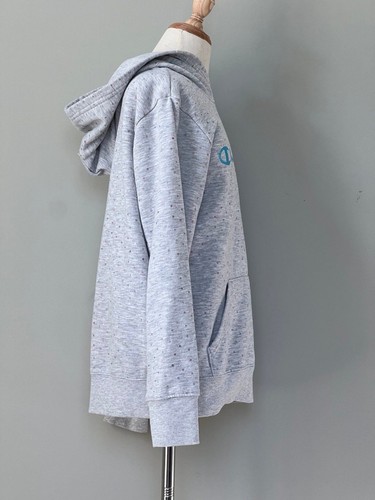Girls Gray Grey Long Sleeve Sweatshirt Hoody Top by Champion sz 14/16 - Picture 4 of 5
