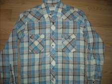 VTG 70S MENS MEDIUM WRANGLER PLAID COWBOY WESTERN LONG SLEEVE SHIRT