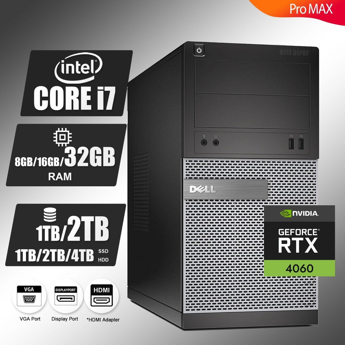 ゲーミングPC/core i7/500GB/NVIDAグラボ/DELL DELL Gaming PC Desktop Computer i7,Up to 32GB RAM 2T SSD NVIDIA