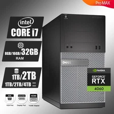 DELL Gaming PC Desktop Computer i7,Up to 32GB RAM 2T SSD NVIDIA GeForce RTX 4060