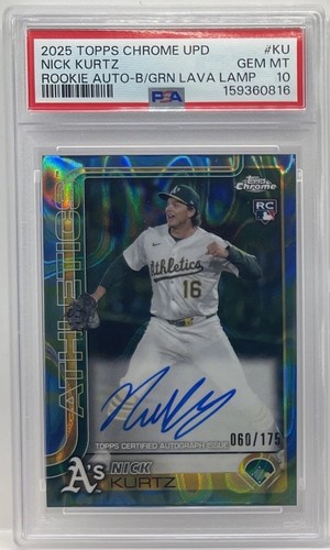 Nick Kurtz [Blue Refractor] #RA-KU 2025 Topps Chrome Rookie Autograph card
