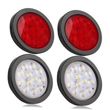 4pcs 4 Round Stop Tail Turn Signal Backup Fog Reverse Brake Marker Lights