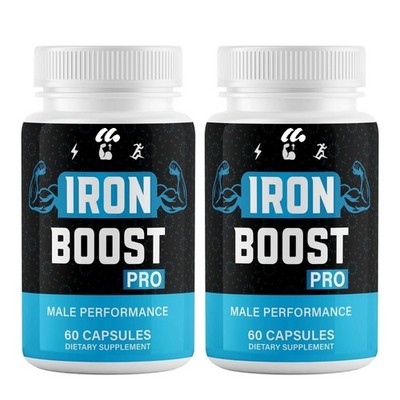 Iron Boost Pro Advanced Performance ED Supplement for Men Double Power 120ct