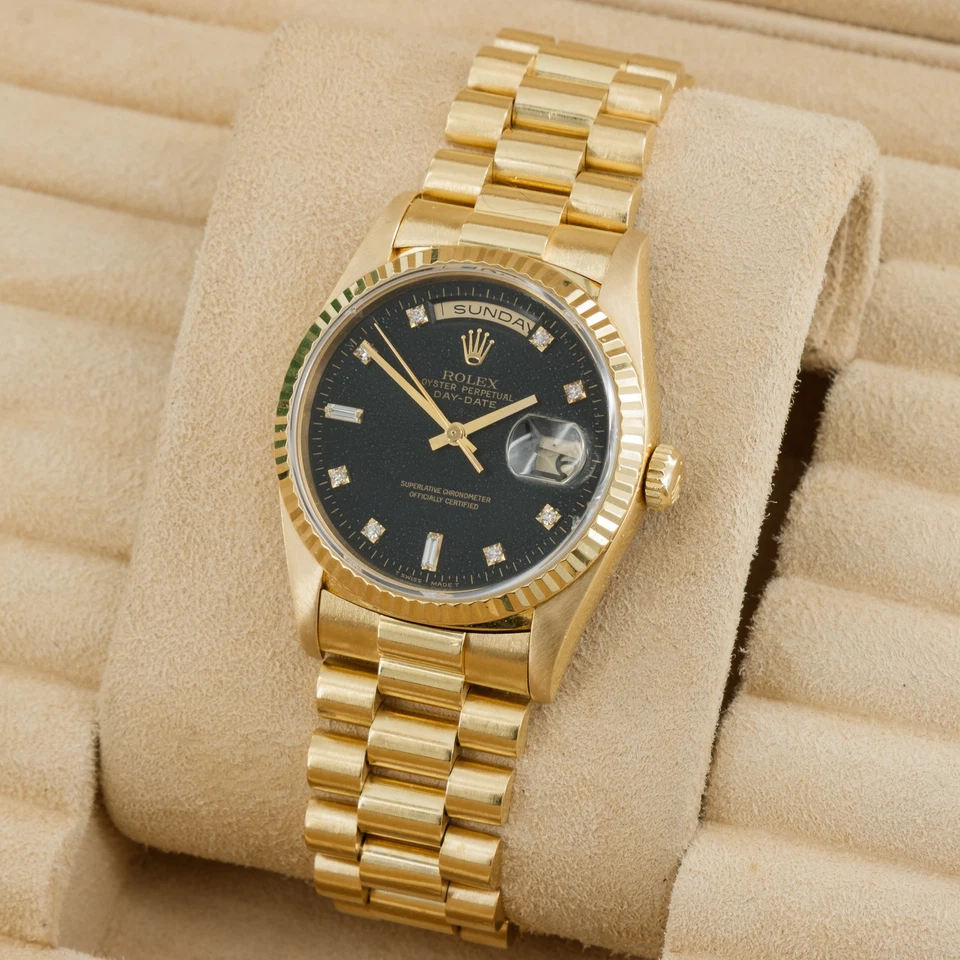 Men's Rolex OP Day-Date 18K 36mm Serti Dial Ref.#18238 w/Box & Papers #W232216-1 - Image 3 of 4