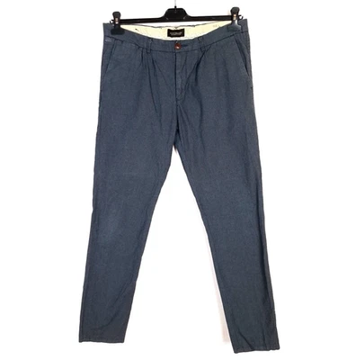 Pantalon chino homme SCOTCH & SODA taille W32 L32 coupe slim coton gris conique - Photo 1/4