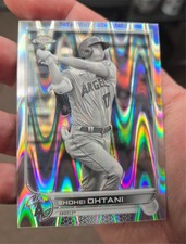 2022 Topps Chrome Shohei Ohtani Black and White Ray Wave Refractor #1