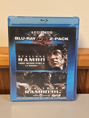 Rambo Legends 2 Pack - First Blood Par 2+ Rambo 3. Combo Blu-Ray Brand New!