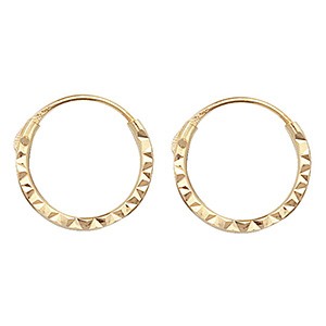 Dormeur boucles d'oreilles femme or 375/1000 cadeau anniversaire 10mm