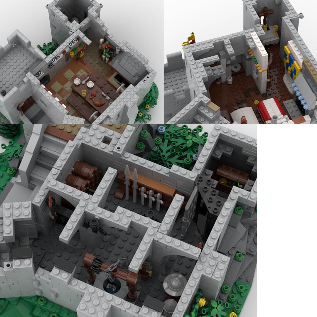 MOC-133150 Norman Castle Keep 10305 Alternative Build Standalone Model 3297 Pcs