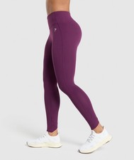GYMSHARK Crossover Leggings in Magenta Purple - Size XS