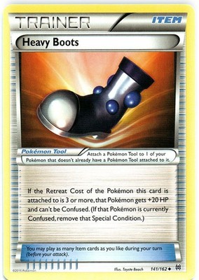 4x NM-Mint Heavy Boots - 141/162 - Uncommon Pokemon BREAKthrough