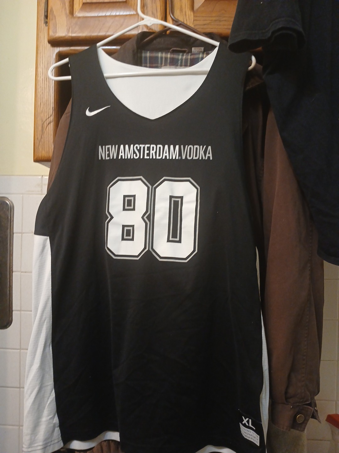 Nike New Amsterdam Vodka #80 Reversible XLarge Basketball Jersey