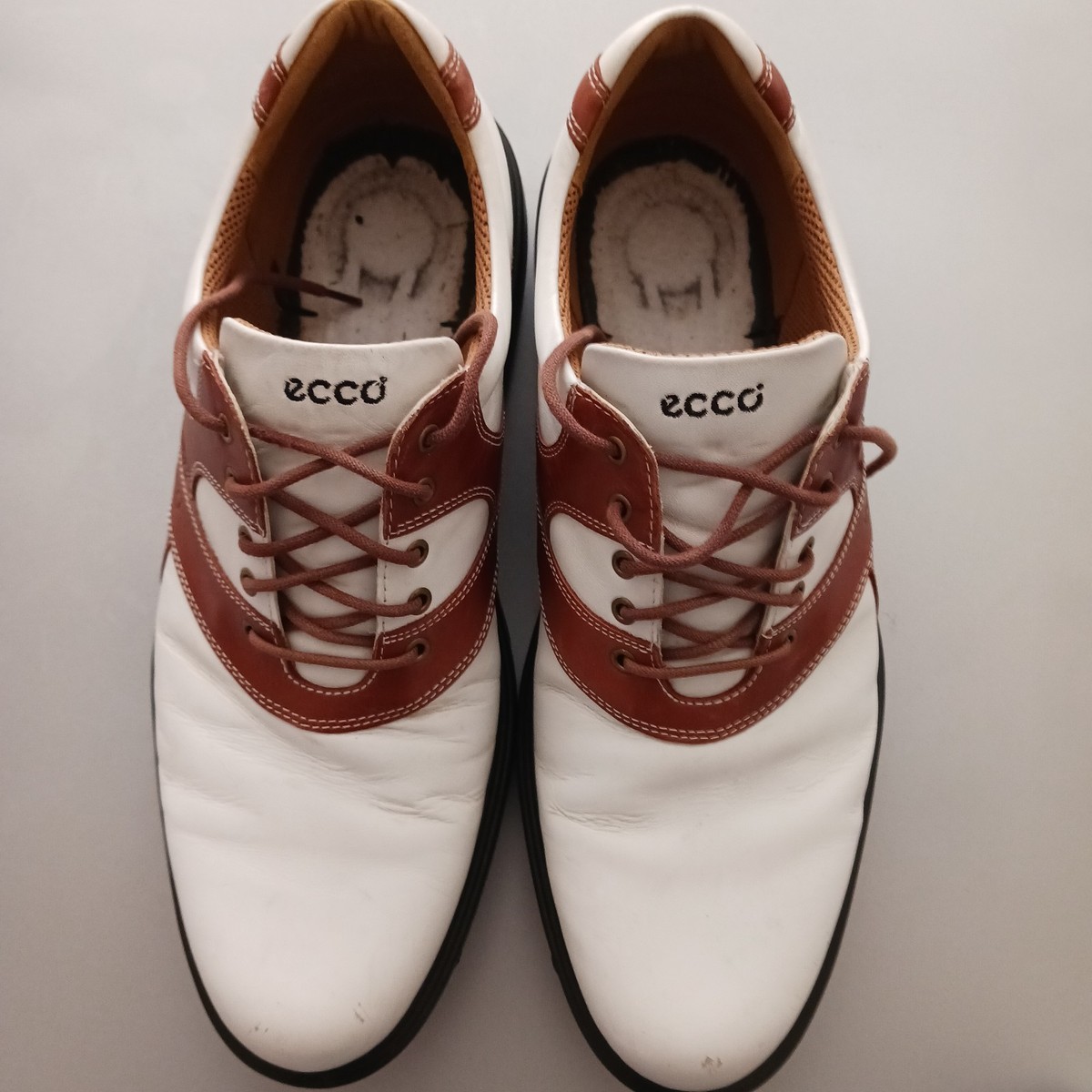 ECCO SZ US 11 - 11.5 EU 45 Golf Classic Hybrid Men\'s White Leather Golf Shoe Ecco Mens Ecco Golf Classic Ecco Mens Hybrid Leather Water  main image 2
