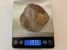 Extra-large 193.5-gram heated smokey topaz crystal from Pakistan, US seller