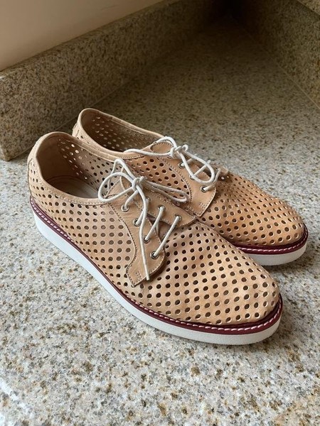 Women Patrizia Pepe Loafers Beige Leather 39.5