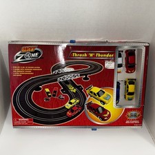 Hot Zone Thrash  N  Thunder Electric Slot Car Racing Set 2004 Complete Boxed