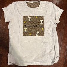 Coach x Peanuts Graphic Tee White Size men s medium Cotton Top nwot