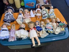 Vintage Doll Lot unknown makers. Huge Lot Of 17 Mixed Dolls. Used. Rare 