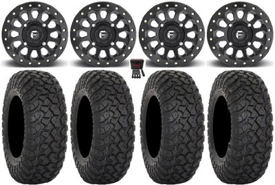 Fuel Vector Beadlock 15'' Wheels 33'' RT320 Tires Can-Am Commander Maverick