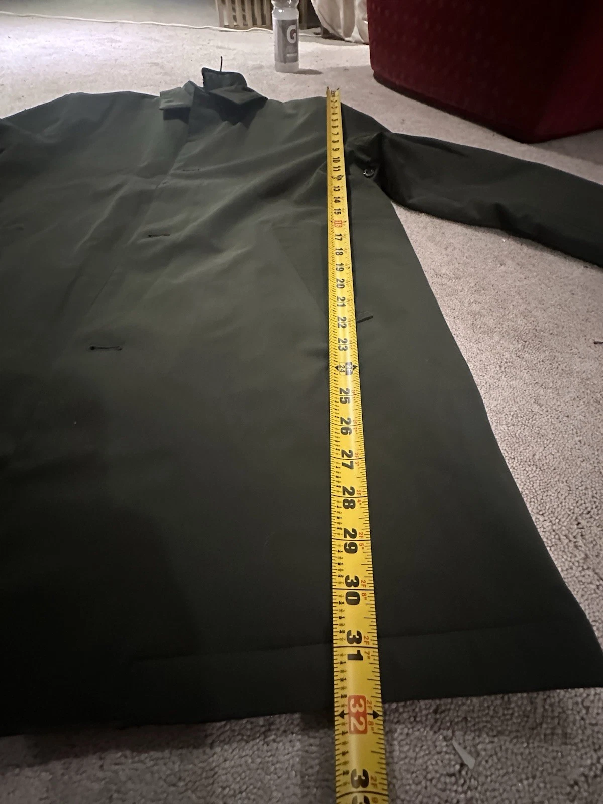NN07 no nationality Men Green Primaloft Insulated Mid-Length Coat XL Zip/Button - product detail image 17