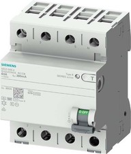 Siemens 5SV3344-4 FI-Schutzschalter 4-polig Typ B kurzzeitverz&ouml;gert 40A 30mA