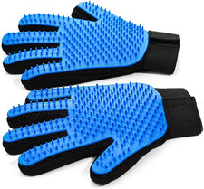 Pet Hair Removal Glove for Dogs  Cats, 2-in-1 Deshedding Brush  Massage Mit...
