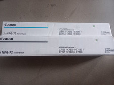 Canon NPG 72 TWO 2 TONERS BLACK X ONE  CYAN X ONE C7565 C7570 C7580