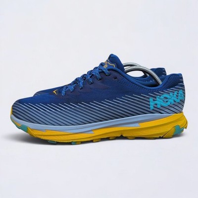 Hoka One One Torrent 2 Men's Size 10.5 Trail Running Shoes Blue Yellow 1110496