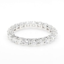 Eternity Ring 14K White Gold Round Cut Lab Grown Diamonds