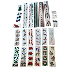 Vintage Lot Mrs. Grossman's Stickers 90s Christmas, bells, bows, gifts, lights