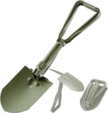 REDCAMP 23" Military Folding Camping Shovel w/Cover,Portable Shovel with High...