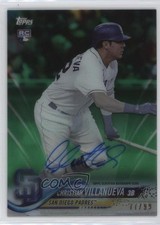 2018 Topps Clearly Authentic Green /99 Christian Villanueva #CAA-CV Auto 0s5s