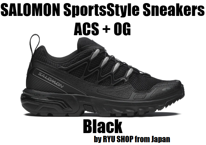 SALOMON SportsStyle Sneakers ACS + OG L47766600 Black / Black / Ftw Silver